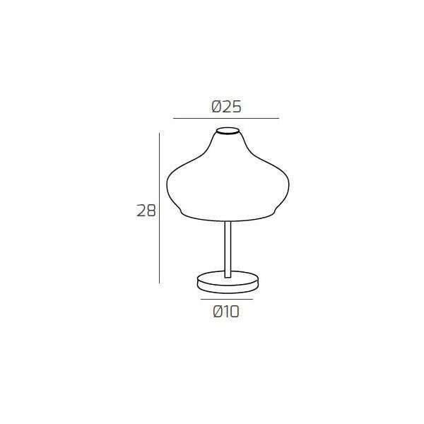 1191CR/PT-AM DRESS PORTATILE CROMO VETRO PICCOLO AMBRA