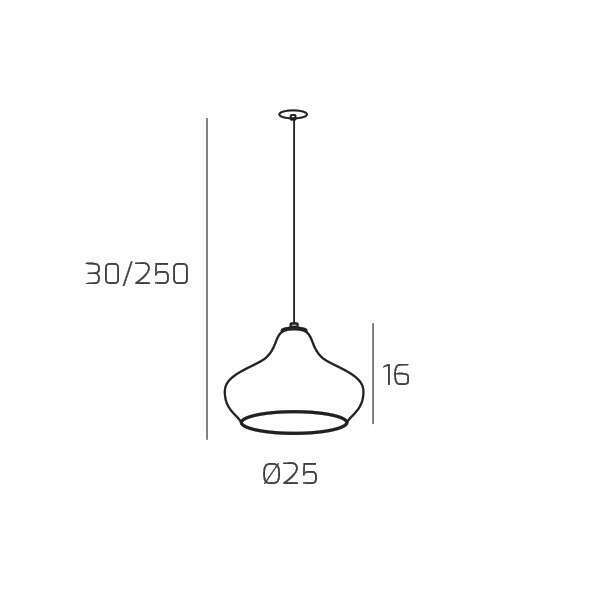 1191INCOS/SP-RU DRESS SOSP. 1 LUCE RUBINO E ROSONE DA INCASSO OTTONE SAT.