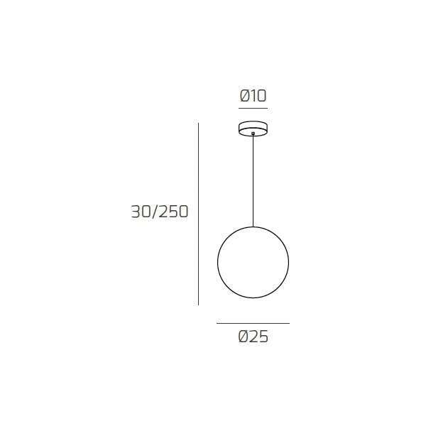 1194CR/S25-FU BIG ECLIPSE SOSP. CROMO 1 LUCE VETRO MEDIO FUM?