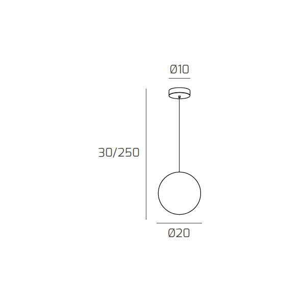 1194OS/S20-BR BIG ECLIPSE SOSP. OTTONE SAT. 1 LUCE VETRO PICCOLO BRONZO