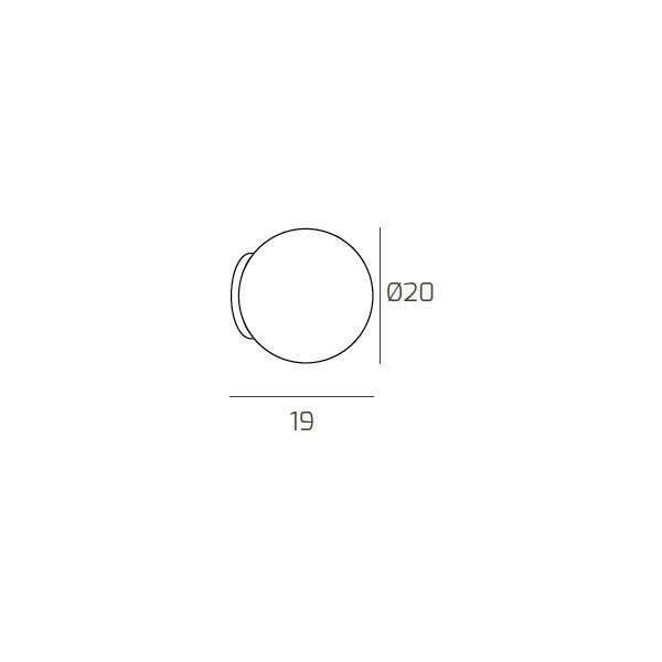 1195/A MARS APPLIQUE D.20 CM. 1 LUCE