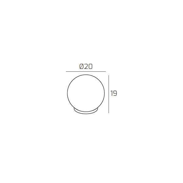 1195/P MARS PORTATILE D.20 CM. 1 LUCE