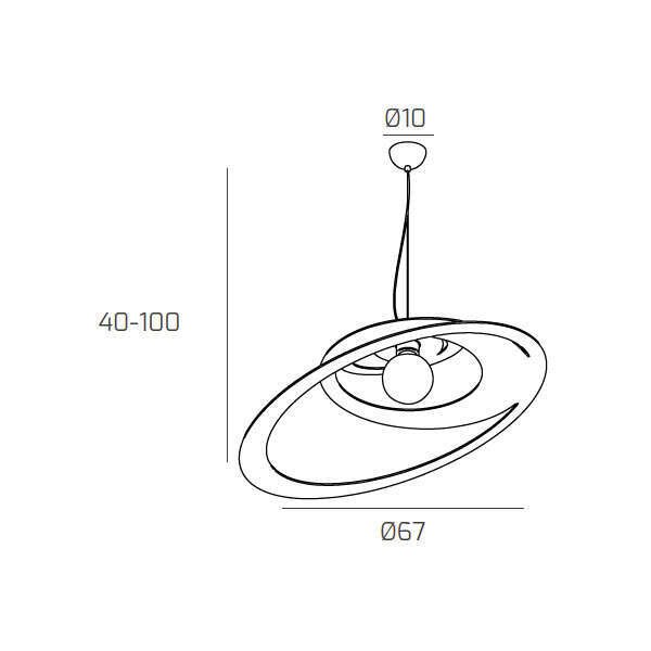 1197/S70-SA BUNGEE SOSPENSIONE D.70 CM. 1 LUCE SABBIA