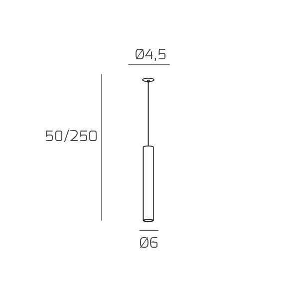 1203INCOS/S1-AL XENA SOSP. 1 LUCE ALLUMINIO CON CAVO CM.250 E ROSONE DA INCASSO OTTONE SAT.