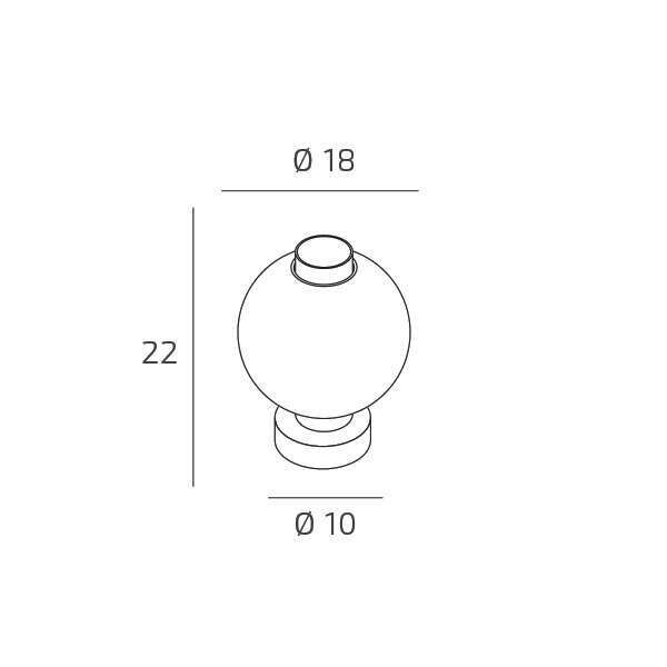 1207SA/P-AM V-LINE PORTATILE SABBIA 1 LUCE VETRO AMBRA