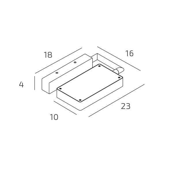 1212/2-BI KUBI APPLIQUE/PLAFONIERA PICCOLA BIANCO A LED INTEGR. SWITCH 3000/4000