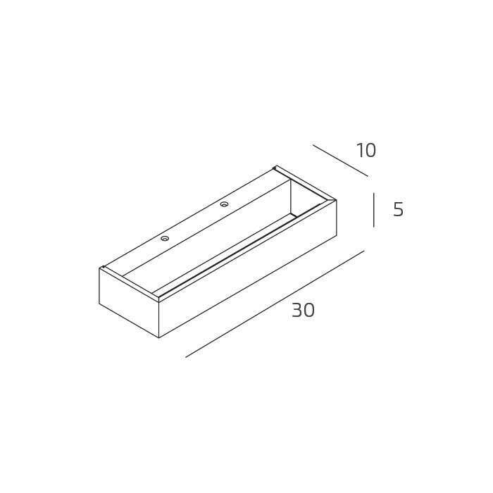 1213/30-MA BIOS APPLIQUE /PLAFONIERA PICCOLA MARRONE A LED INTEGR. SWITCH 3000/4000