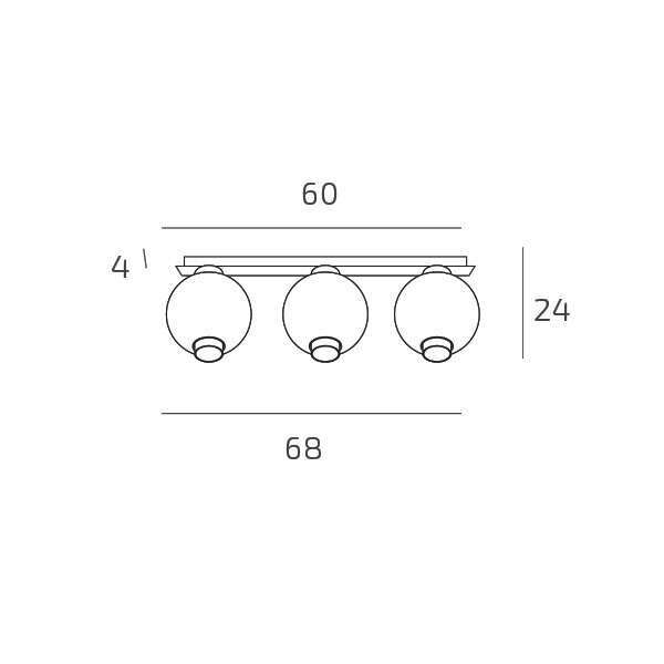 1215OS/PL3 R-MP WAX PLAFONIERA OTTONE SAT. 3 LUCI RETTANGOLARE VETRI 1X AMBRA + 1X VERDE + 1X BLU