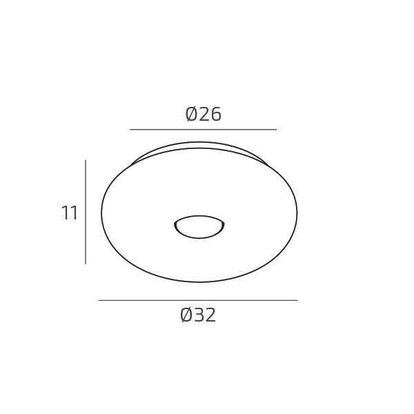 1217/PLP BENNY APPLIQUE/PLAFONIERA 33 CM. 2 LUCI VETRO OPALE SAT. + 3 DECORI INCLUSI (BI+NE+SA)