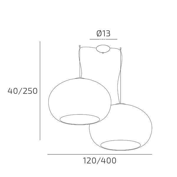 CASPER SOSP. SPOSTABILE 2 VETRI DA 55 CM. 6 LUCI MONTATURA BIANCA VETRO BIANCO OPALE SAT.