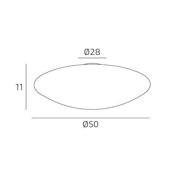 1219/50-SI JELLY APPLIQUE/PLAFONIERA 50 CM. 3 LUCI VETRO OPALE CON DECORO GEL ARGENTO