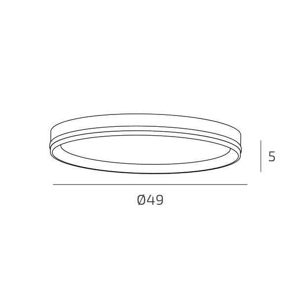 1222/50-SA AERA APPLIQUE/PLAFONIERA D.50 CM. SABBIA BIEMISSIONE DOPPIA ACCENSIONE WALL STEP + CCT 3000/3500/4000 SWITCH