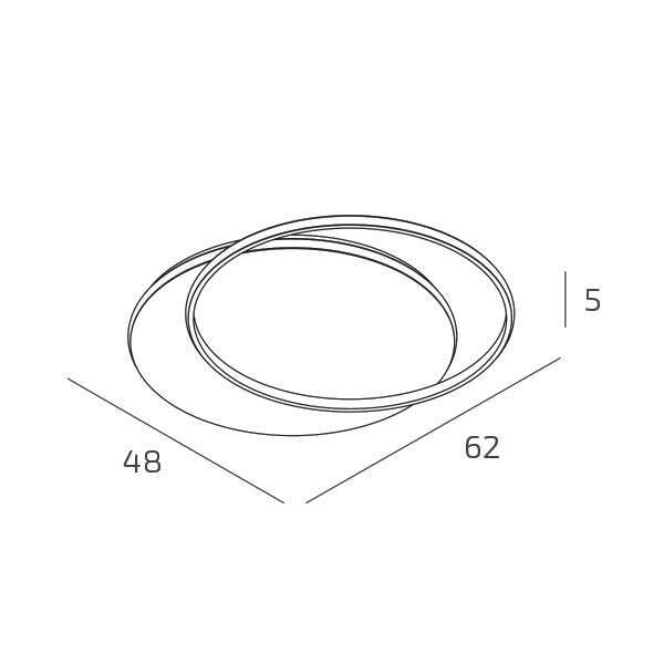 1224/60-BI MERCURY APPLIQUE/PLAFONIERA PICCOLA BIANCO CCT 3000/4000 SWITCH
