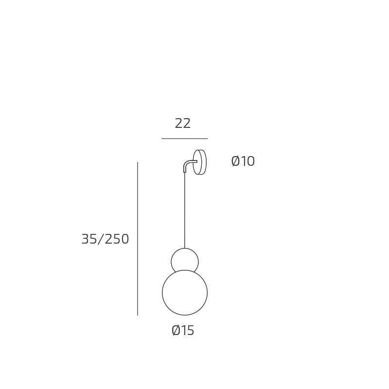 1228/A-RT COTTAGE APPLIQUE 1 LUCE TERRA ROSSA