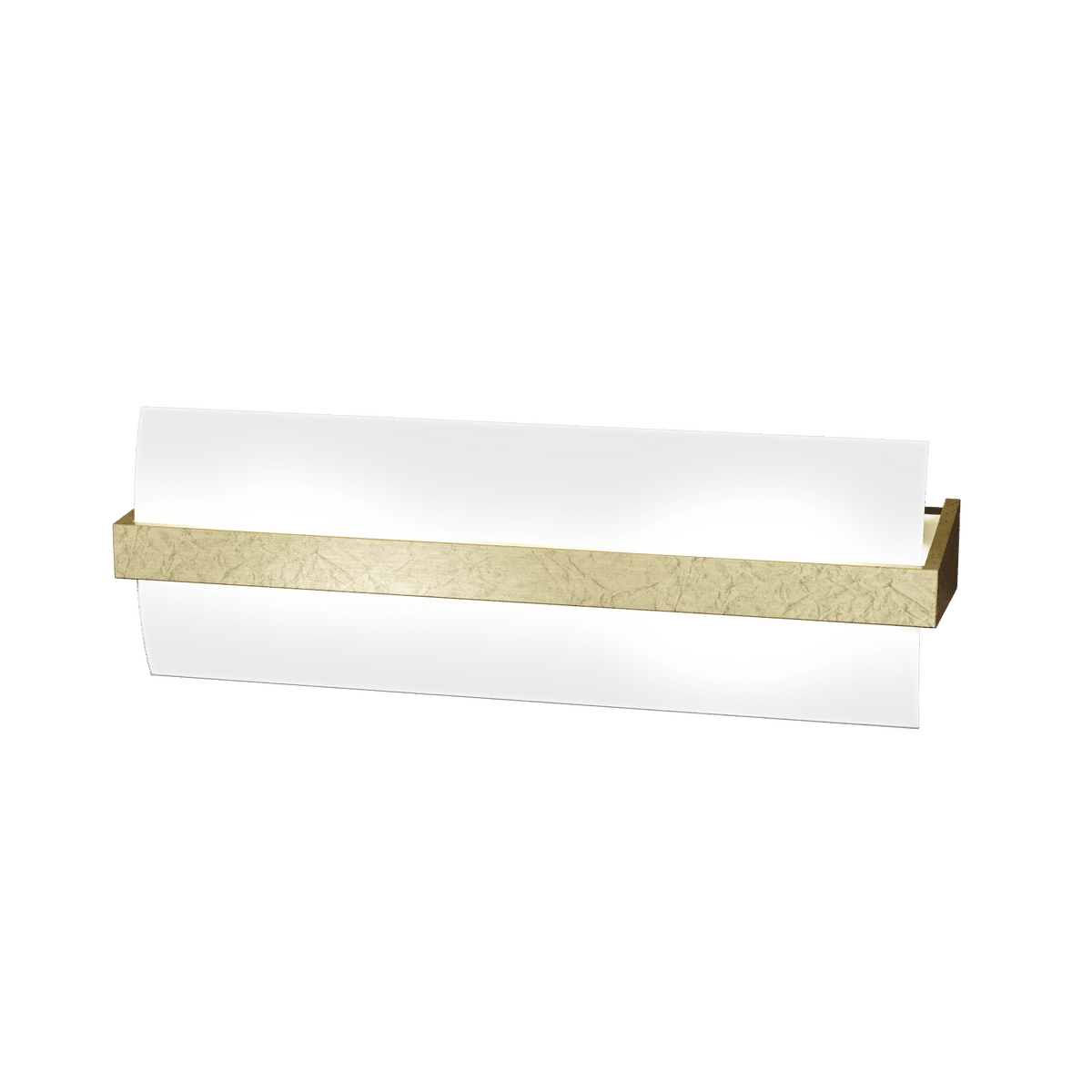 1019/A40-FO WOOD APPLIQUE CM.40 2 LUCI FOGLIA ORO