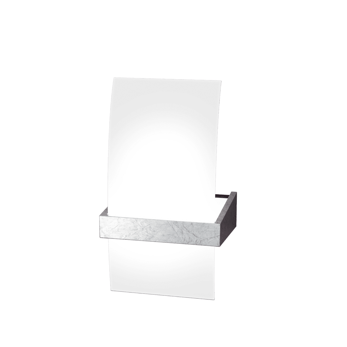 1019/AP-FA WOOD APPLIQUE PICCOLA 1 LUCE FOGLIA ARGENTO