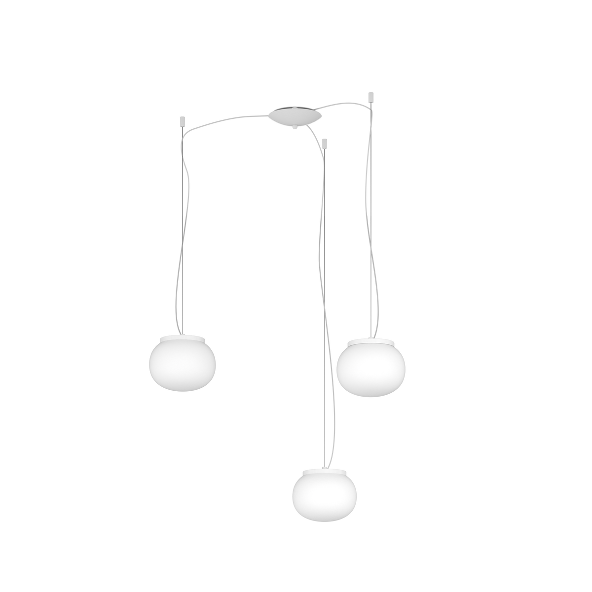 1092BI/S3-18 SOFT SOSPENSIONE BIANCO D.18 CM. 3 LUCI