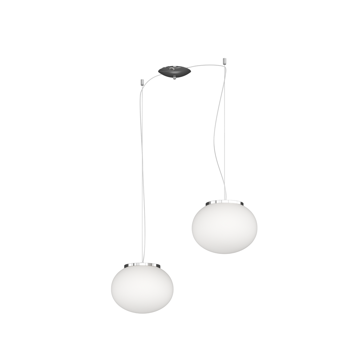 1092CR/S2-28 SOFT SOSPENSIONE CROMO D.28 CM. 2 LUCI
