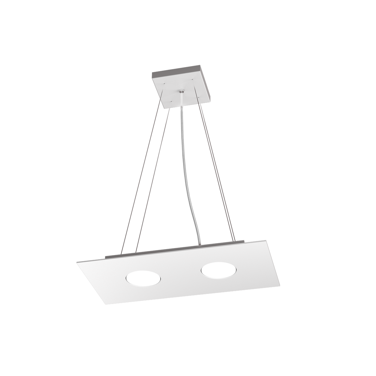 1127/S2 R-BI AREA SOSPENSIONE 2 LUCI BIANCO