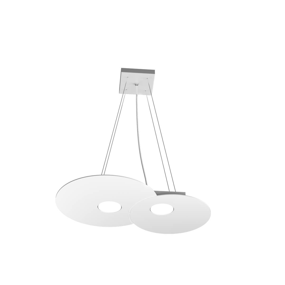 1128/S2 R-BI CLOUD SOSPENSIONE 2 LUCI BIANCO