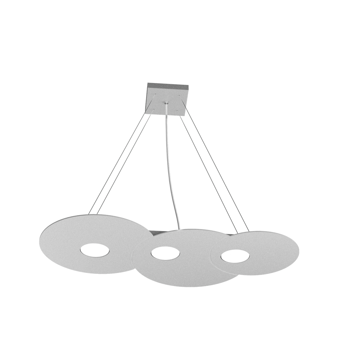 1128/S3 R-GR CLOUD SOSPENSIONE 3 LUCI GRIGIO