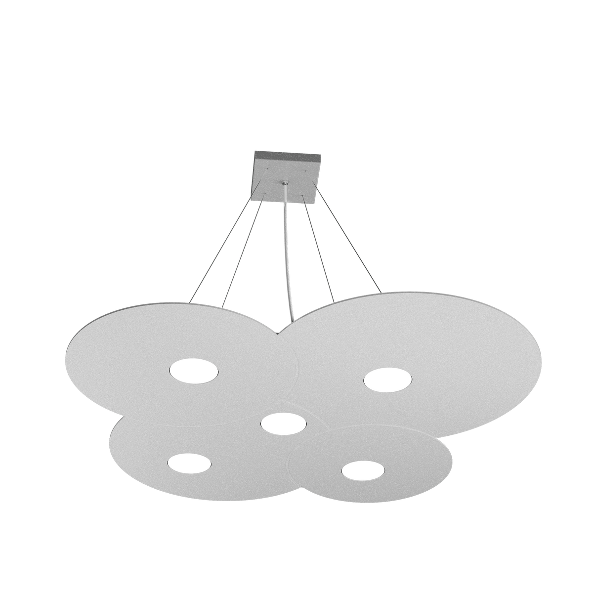 1128/S5-GR CLOUD SOSPENSIONE 5 LUCI GRIGIO