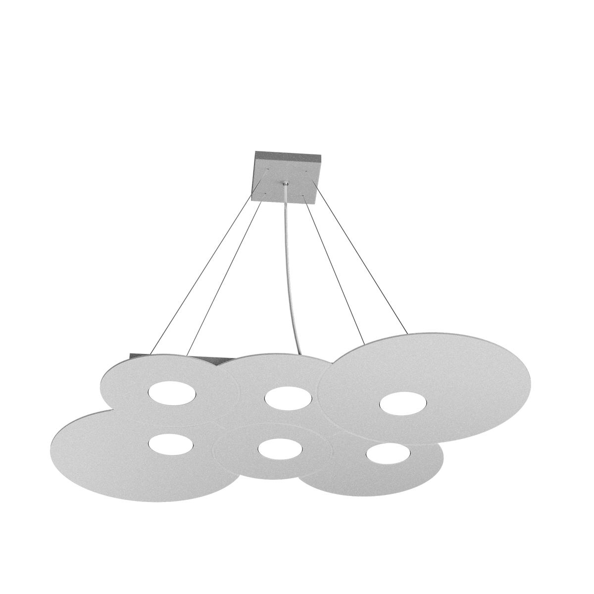 1128/S6 R-GR CLOUD SOSPENSIONE 6 LUCI GRIGIO