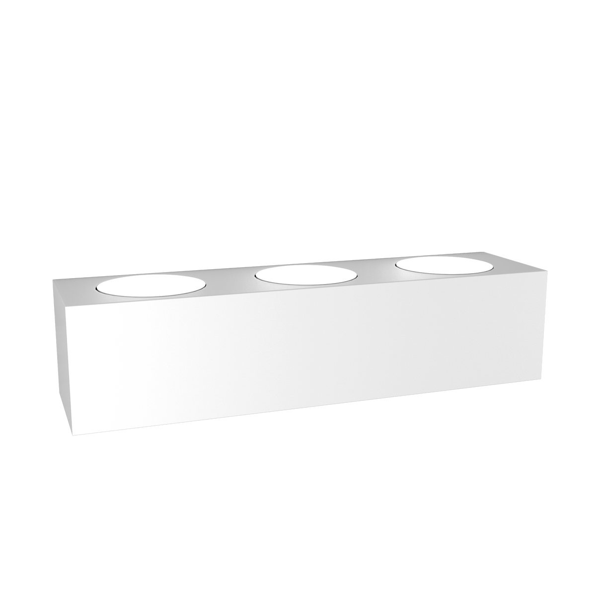 1129/A6-BI PLATE APPLIQUE 6 LUCI BIEMISSIONE BIANCO