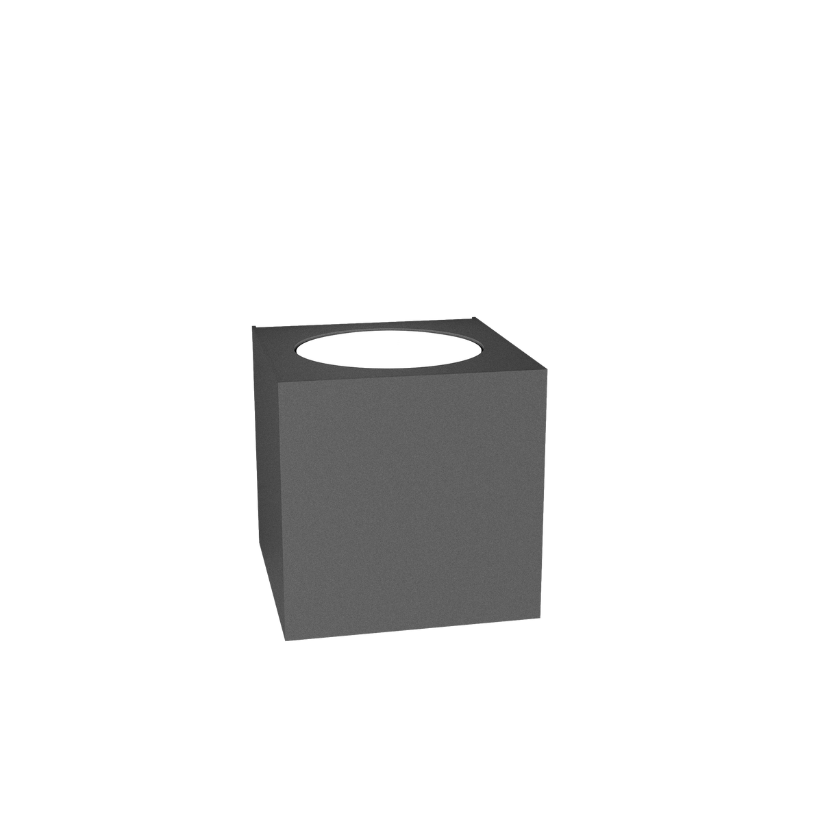 1129/AG-GA PLATE APPLIQUE 2 LUCI BIEMISSIONE GRIGIO ANTRACITE