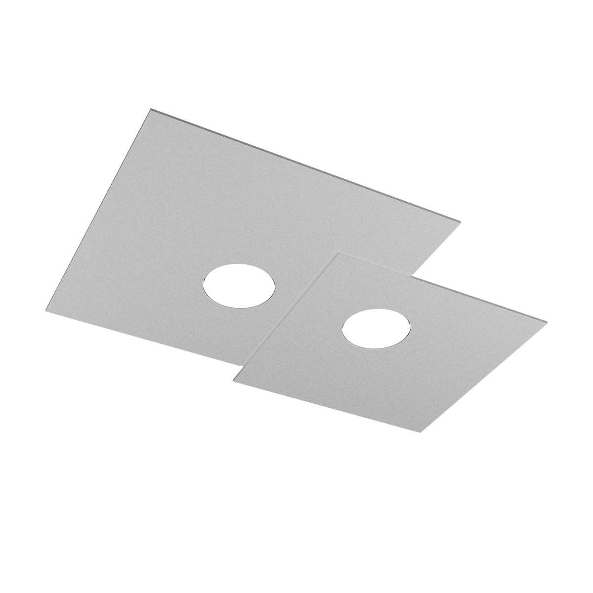 1129/PL2 R-GR PLATE PLAFONIERA 2 LUCI GRIGIO