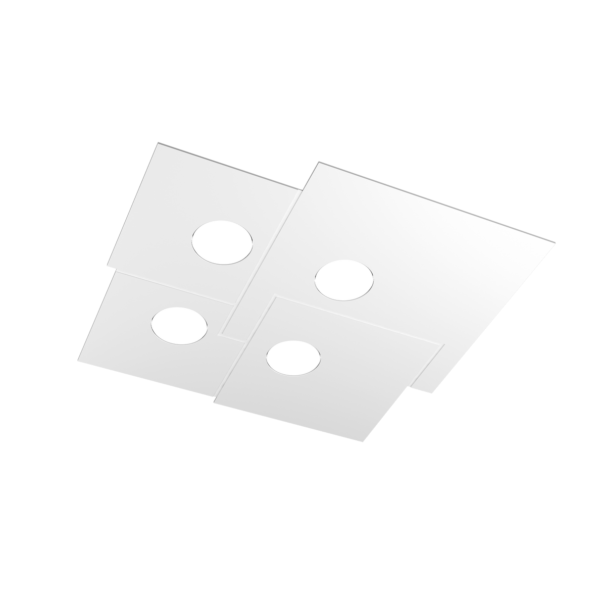1129/PL4-BI PLATE PLAFONIERA 4 LUCI QUADRA BIANCO