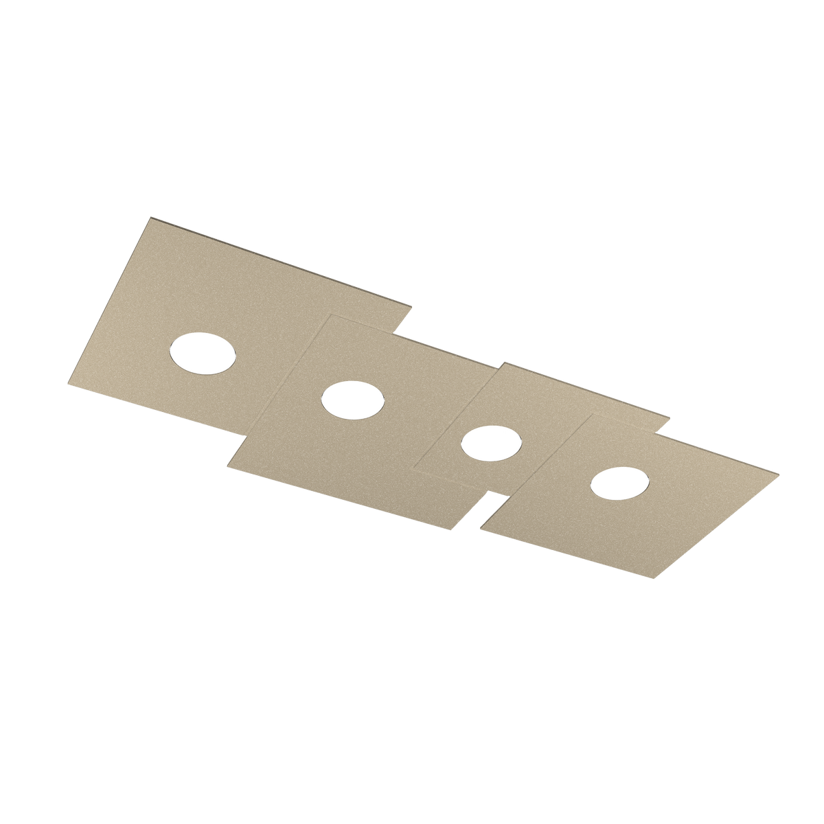 1129/PL4 R-SA PLATE PLAFONIERA 4 LUCI RETTANGOLARE SABBIA