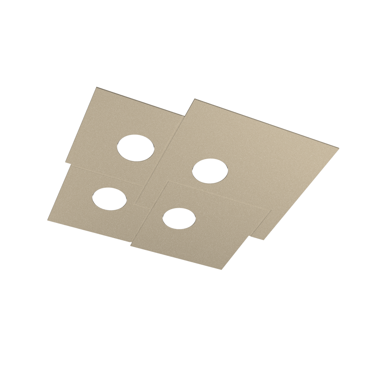 1129/PL4-SA PLATE PLAFONIERA 4 LUCI QUADRA SABBIA