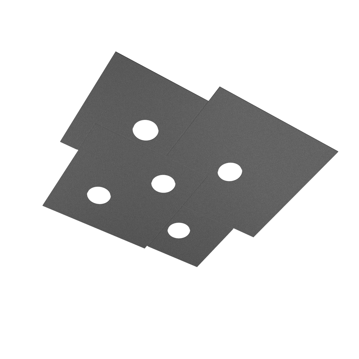 1129/PL5-GA PLATE PLAFONIERA 5 LUCI GRIGIO ANTRACITE