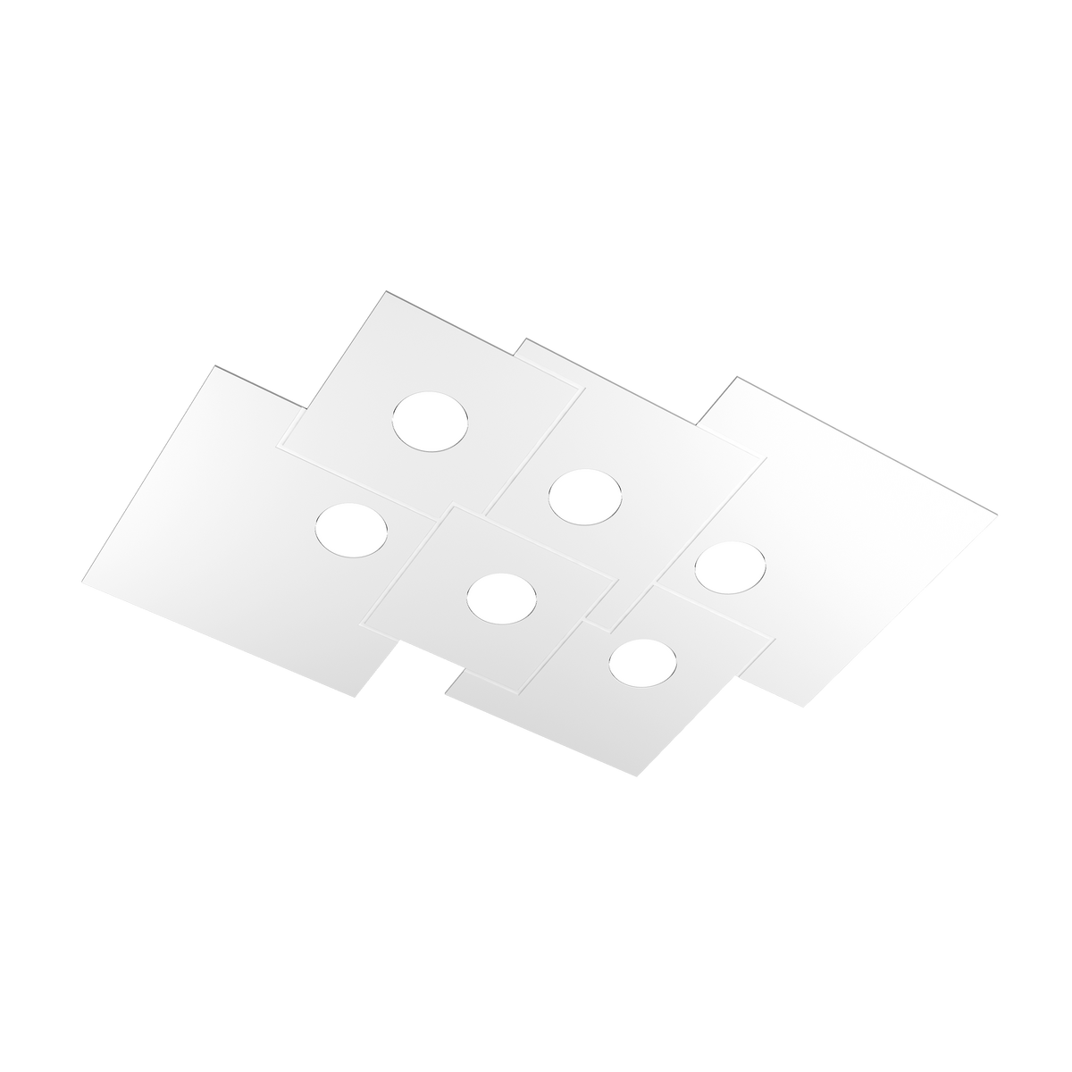 1129/PL6 R-BI PLATE PLAFONIERA 6 LUCI BIANCO