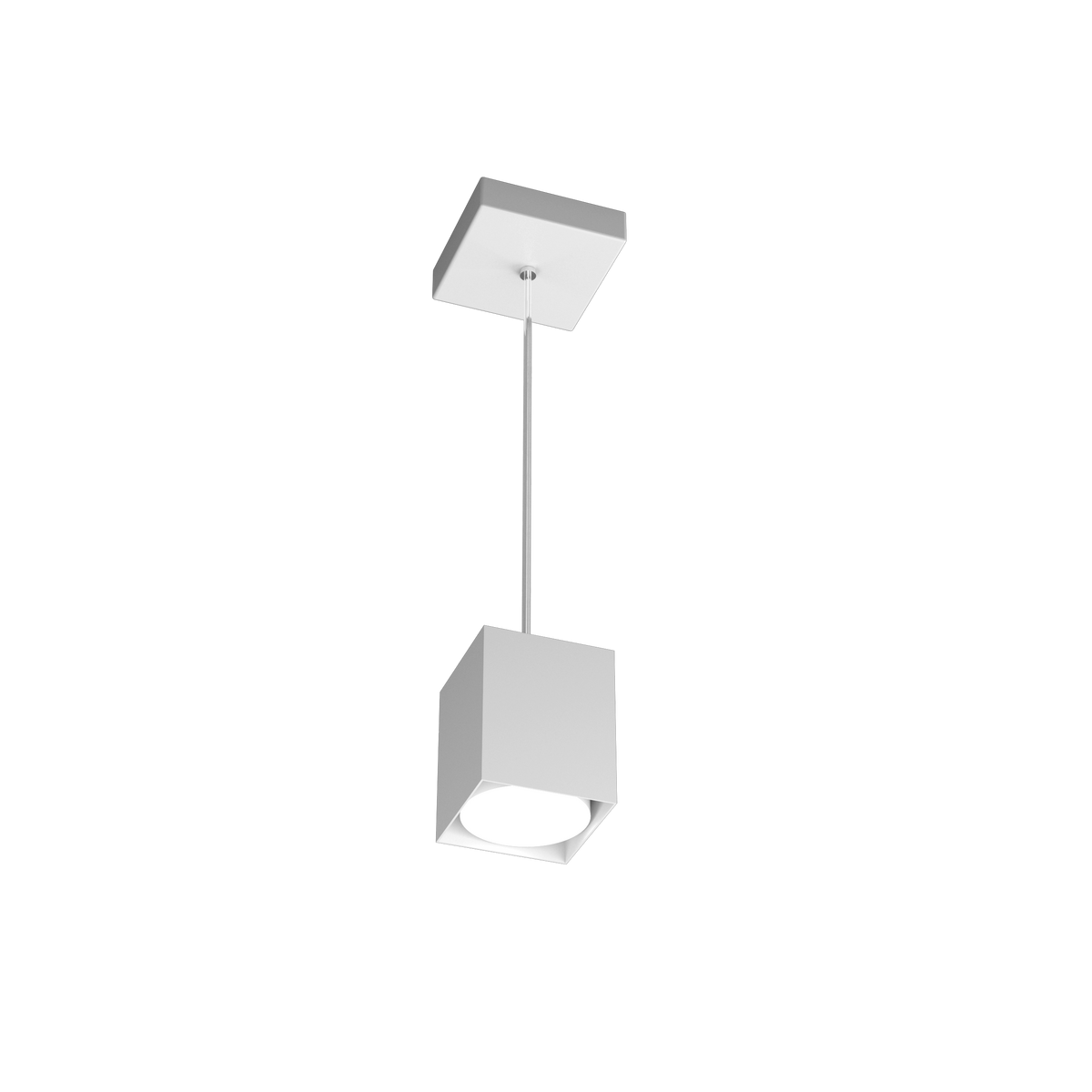 1129/S10-BI PLATE SOSPENSIONE TUBO H.10 1 LUCE BIANCO