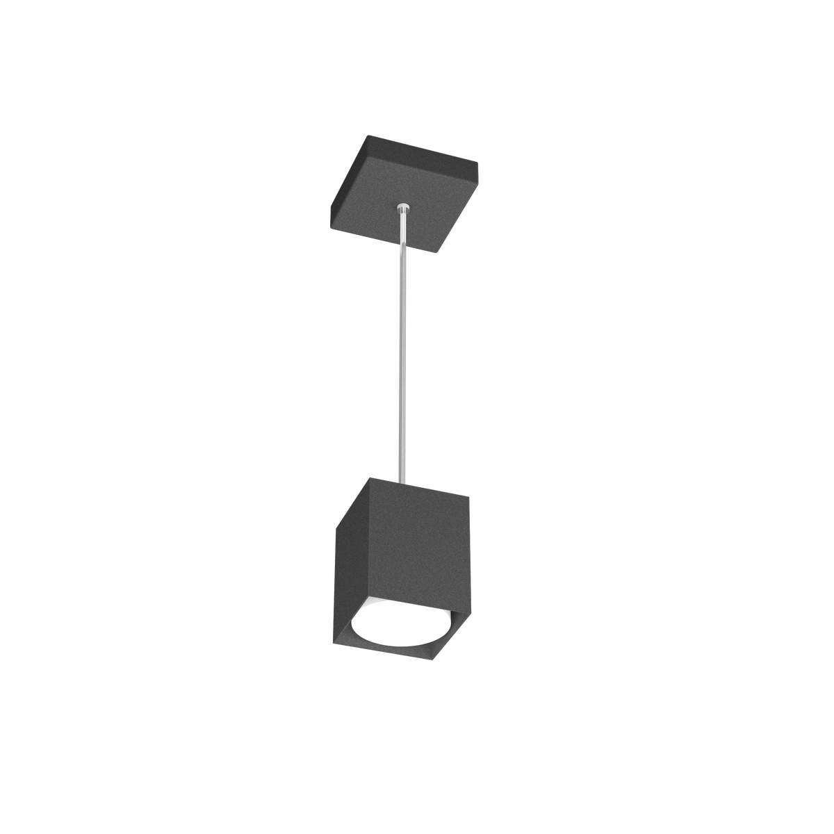 1129/S10-GA PLATE SOSPENSIONE TUBO H.10 1 LUCE GRIGIO ANTRACITE