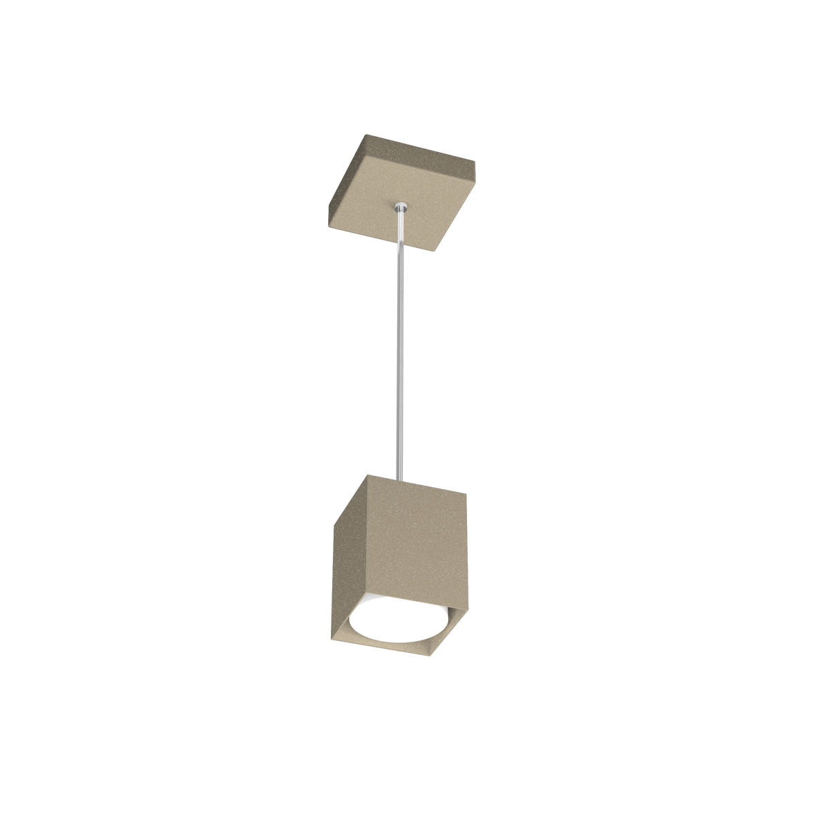 1129/S10-SA PLATE SOSPENSIONE TUBO H.10 1 LUCE SABBIA