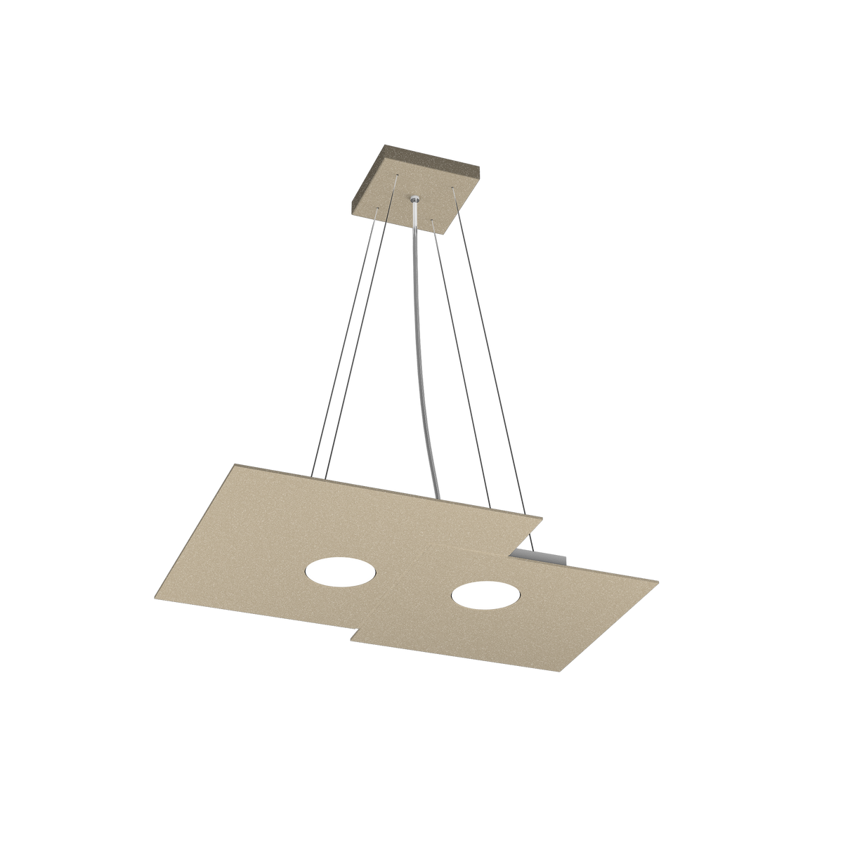 1129/S2 R-SA PLATE SOSPENSIONE 2 LUCI SABBIA