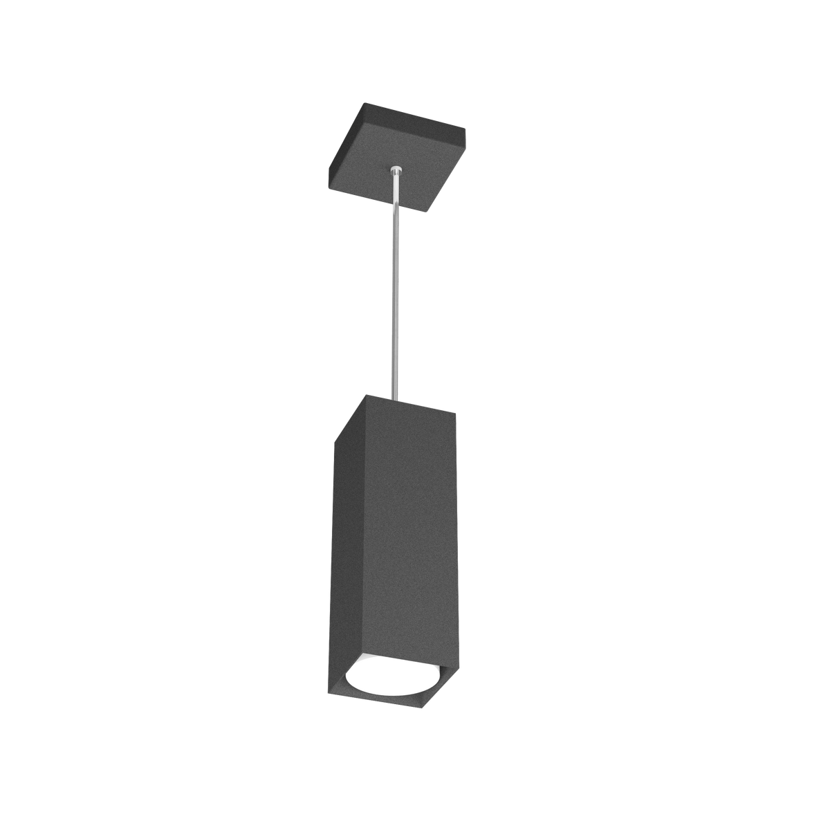 1129/S25-GA PLATE SOSPENSIONE TUBO H.25 1 LUCE GRIGIO ANTRACITE