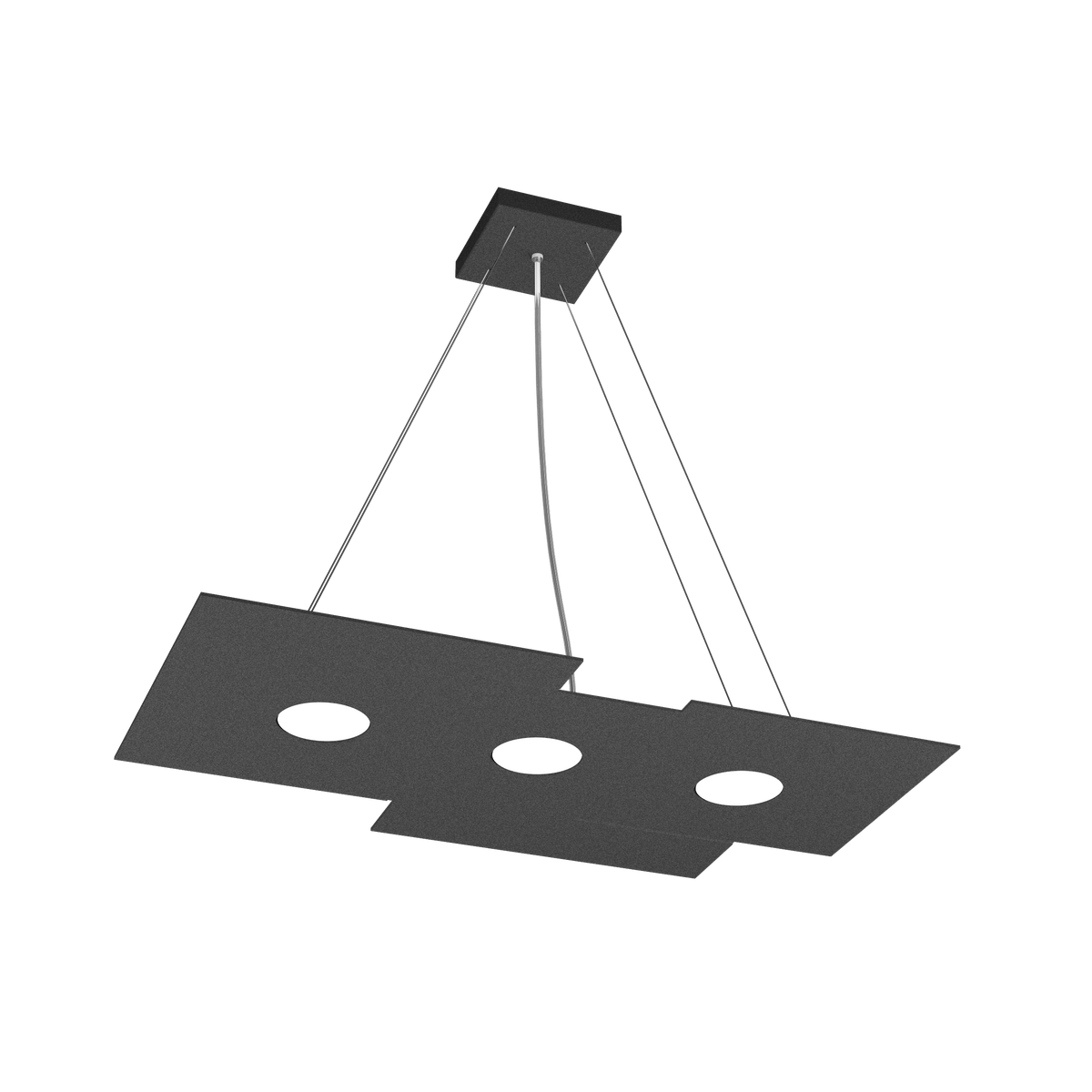 1129/S3 R-GA PLATE SOSPENSIONE 3 LUCI GRIGIO ANTRACITE