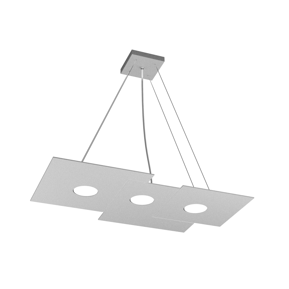 1129/S3 R-GR PLATE SOSPENSIONE 3 LUCI GRIGIO