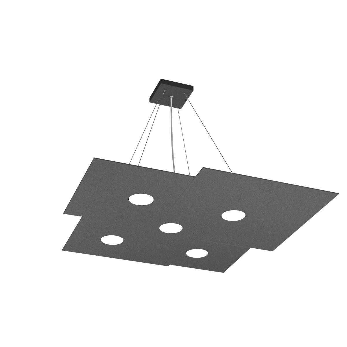 1129/S5-GA PLATE SOSPENSIONE 5 LUCI GRIGIO ANTRACITE