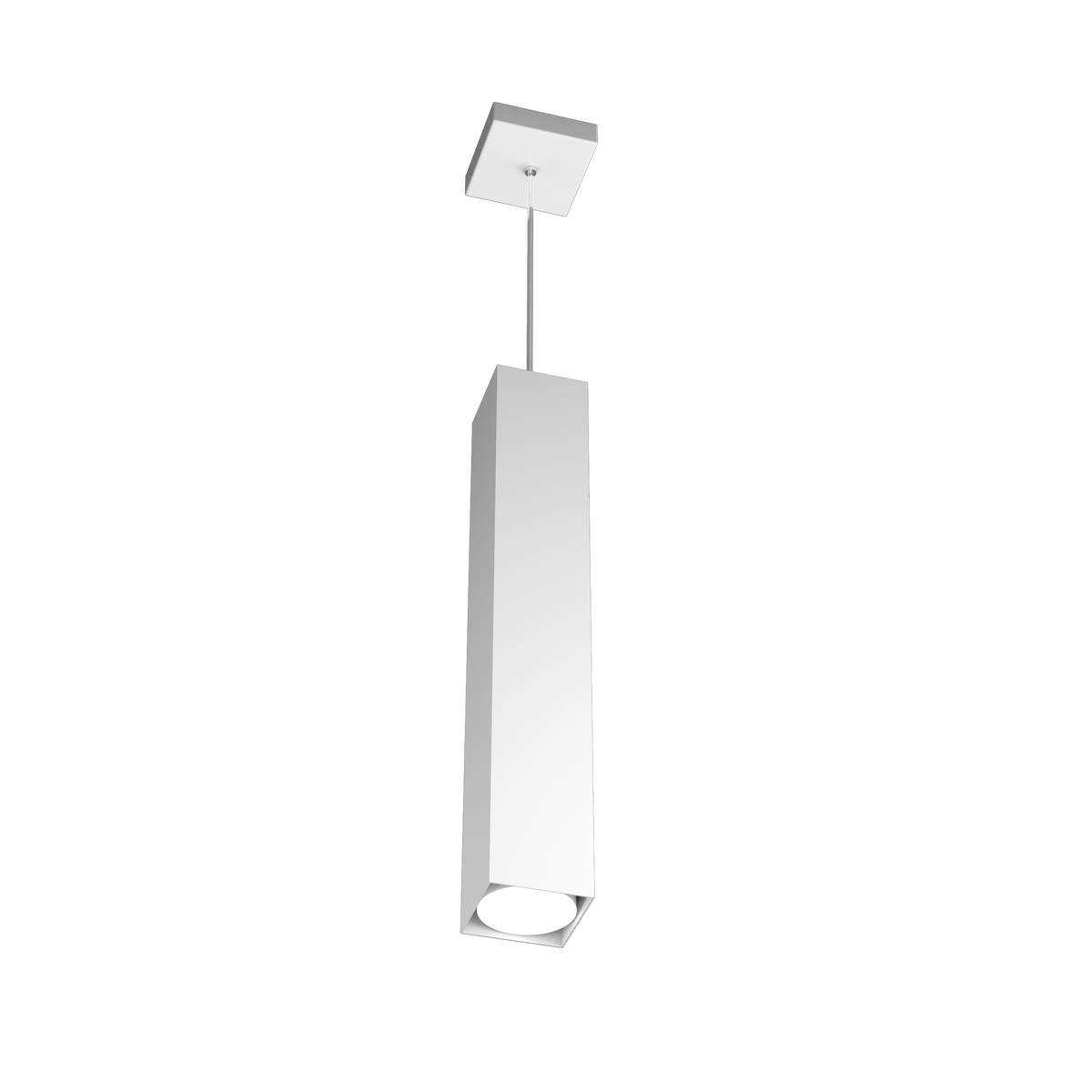 1129/S50-BI PLATE SOSPENSIONE TUBO H.50 1 LUCE BIANCO