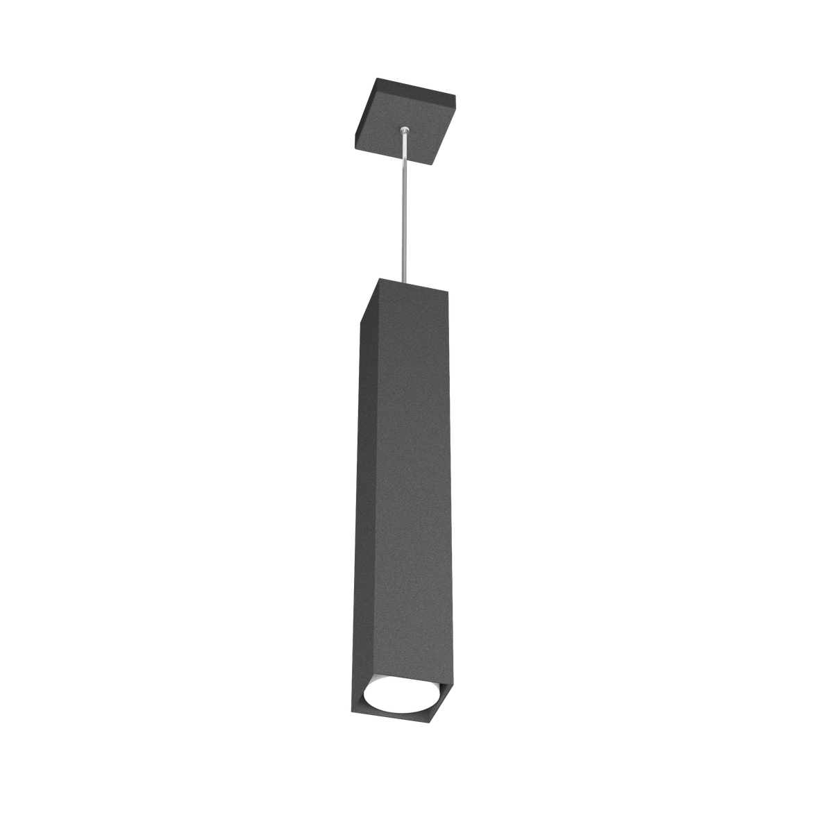 1129/S50-GA PLATE SOSPENSIONE TUBO H.50 1 LUCE GRIGIO ANTRACITE