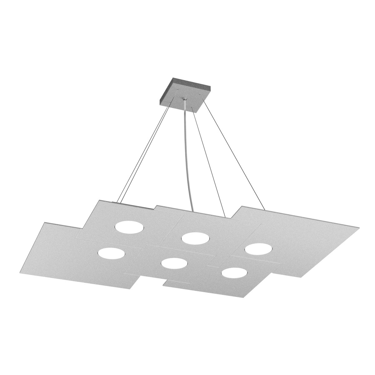 1129/S6 R-GR PLATE SOSPENSIONE 6 LUCI GRIGIO