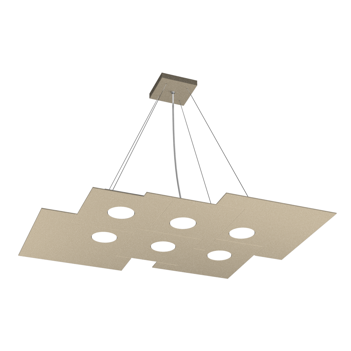 1129/S6 R-SA PLATE SOSPENSIONE 6 LUCI SABBIA
