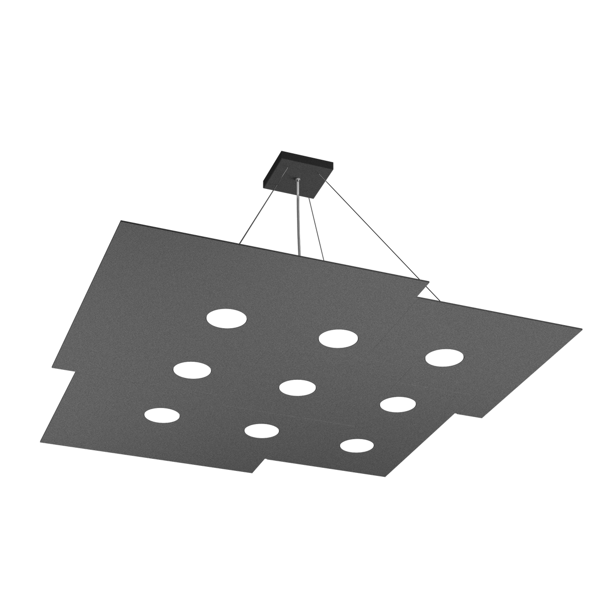 1129/S9-GA PLATE SOSPENSIONE 9 LUCI GRIGIO ANTRACITE