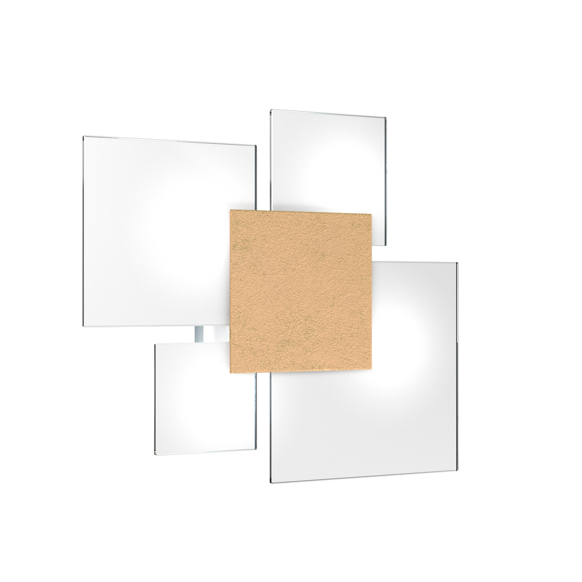 1148/45-FO UPGRADE/45 APPLIQUE/PLAFONIERA 4 LUCI FOGLIA ORO