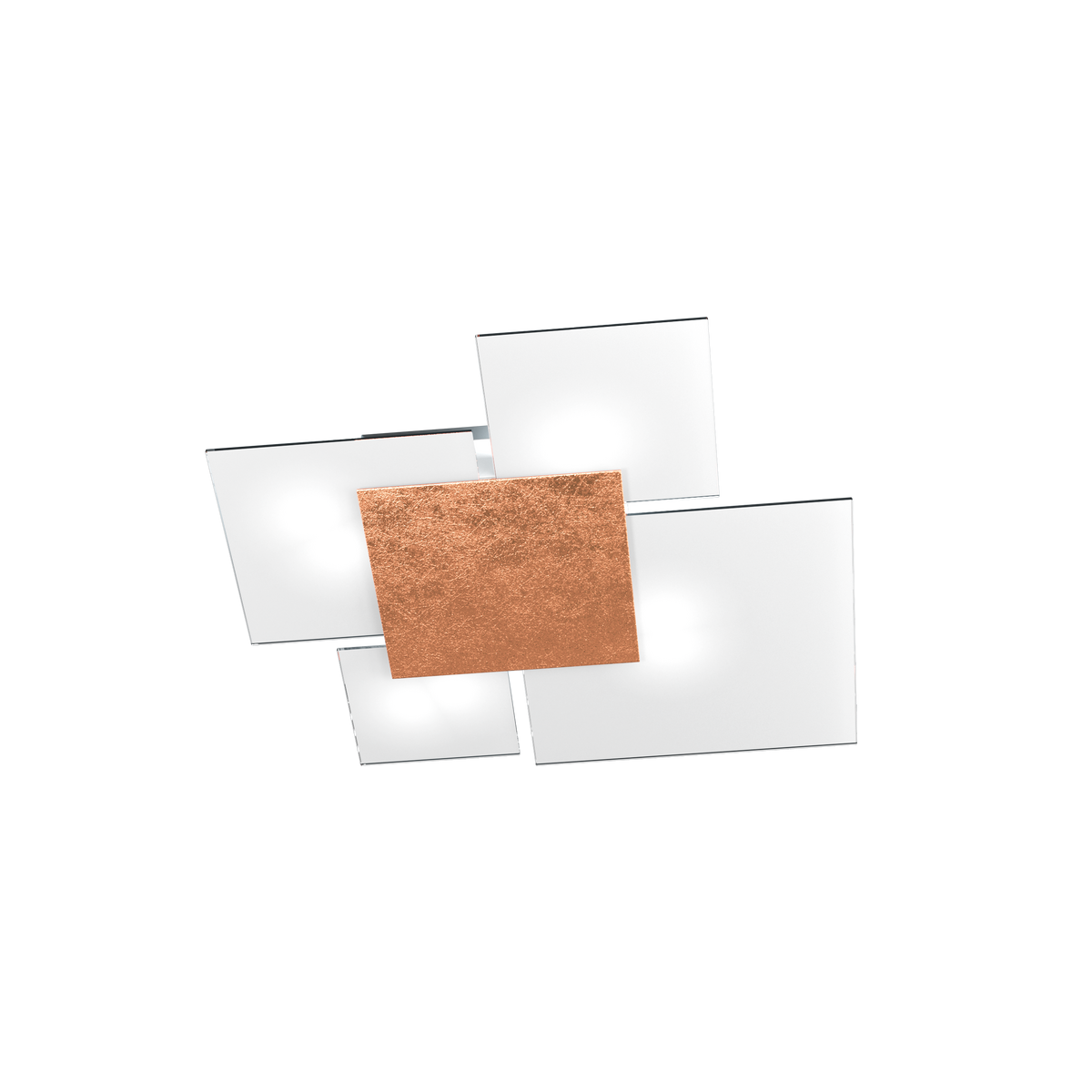 1148/70-FR UPGRADE/70 APPLIQUE/PLAFONIERA 4 LUCI FOGLIA RAME